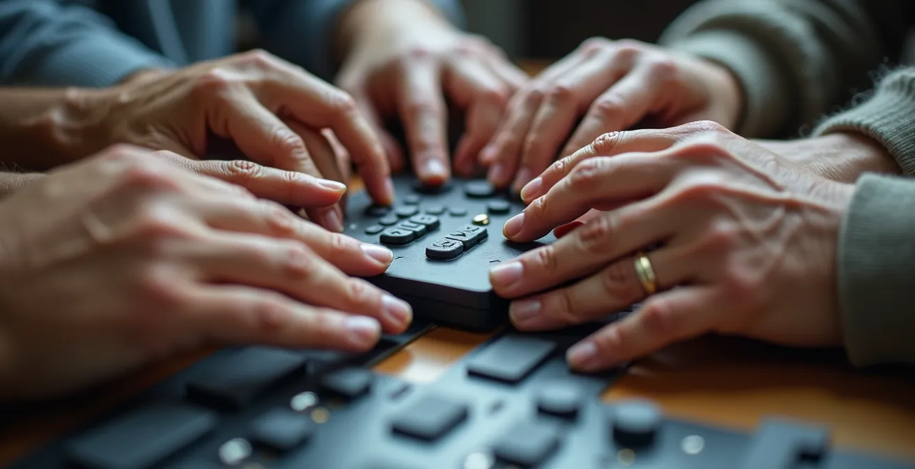 Mehrgenerationenteam in modernem Büro bei digitalem Kompetenztraining