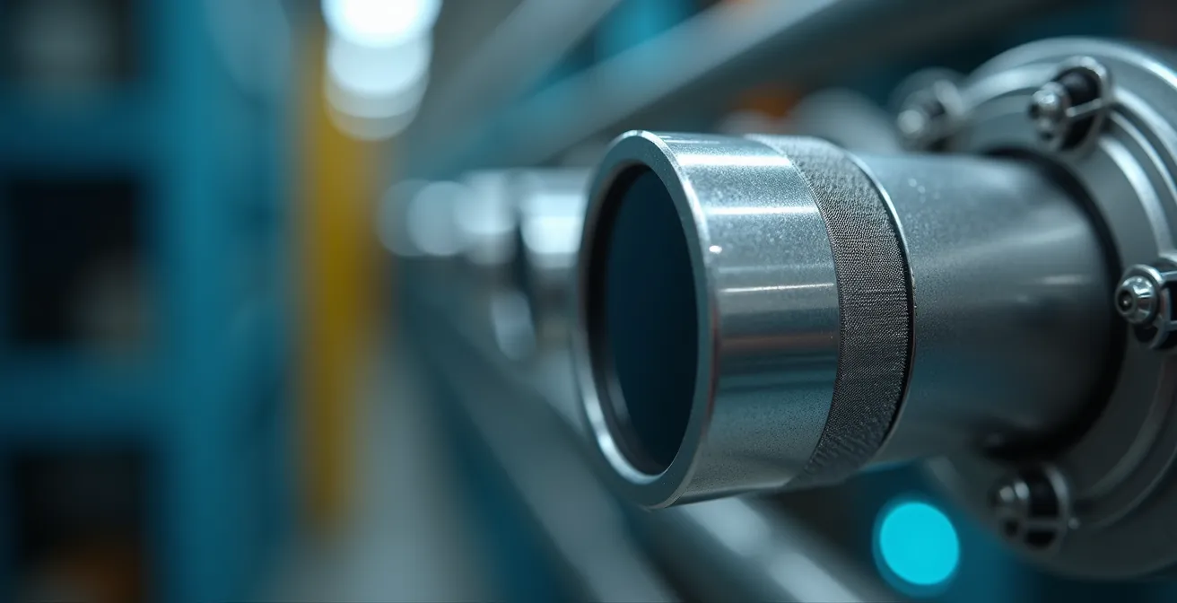 Moderne Produktionshalle mit IoT-Sensoren an Maschinen