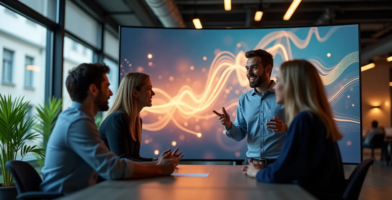 Marketing-Team analysiert interaktive Kundendaten-Visualisierung