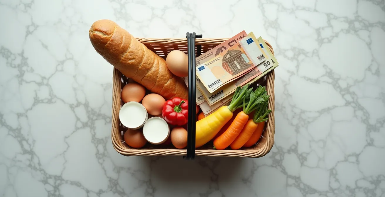 Visualisierung der Inflation anhand eines deutschen Warenkorbs