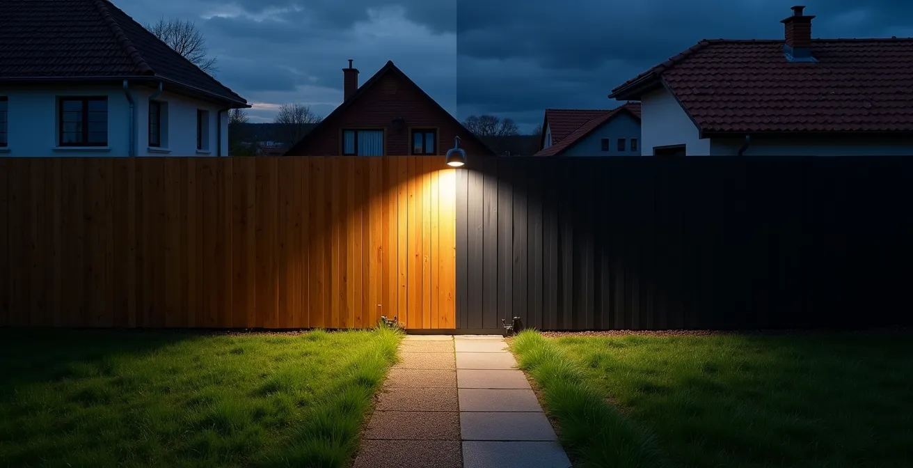 Blendfreie Gartenbeleuchtung mit asymmetrischer Lichtverteilung