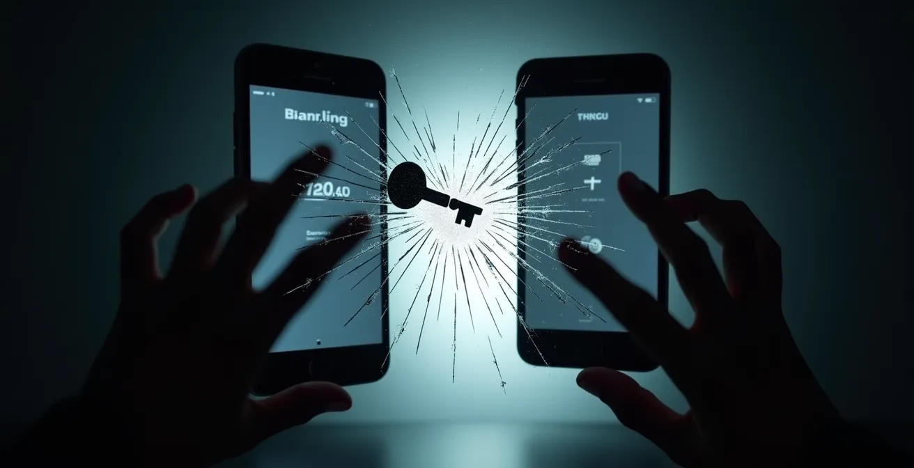 Abstrakte Darstellung von Cyber-Bedrohungen beim Online-Banking