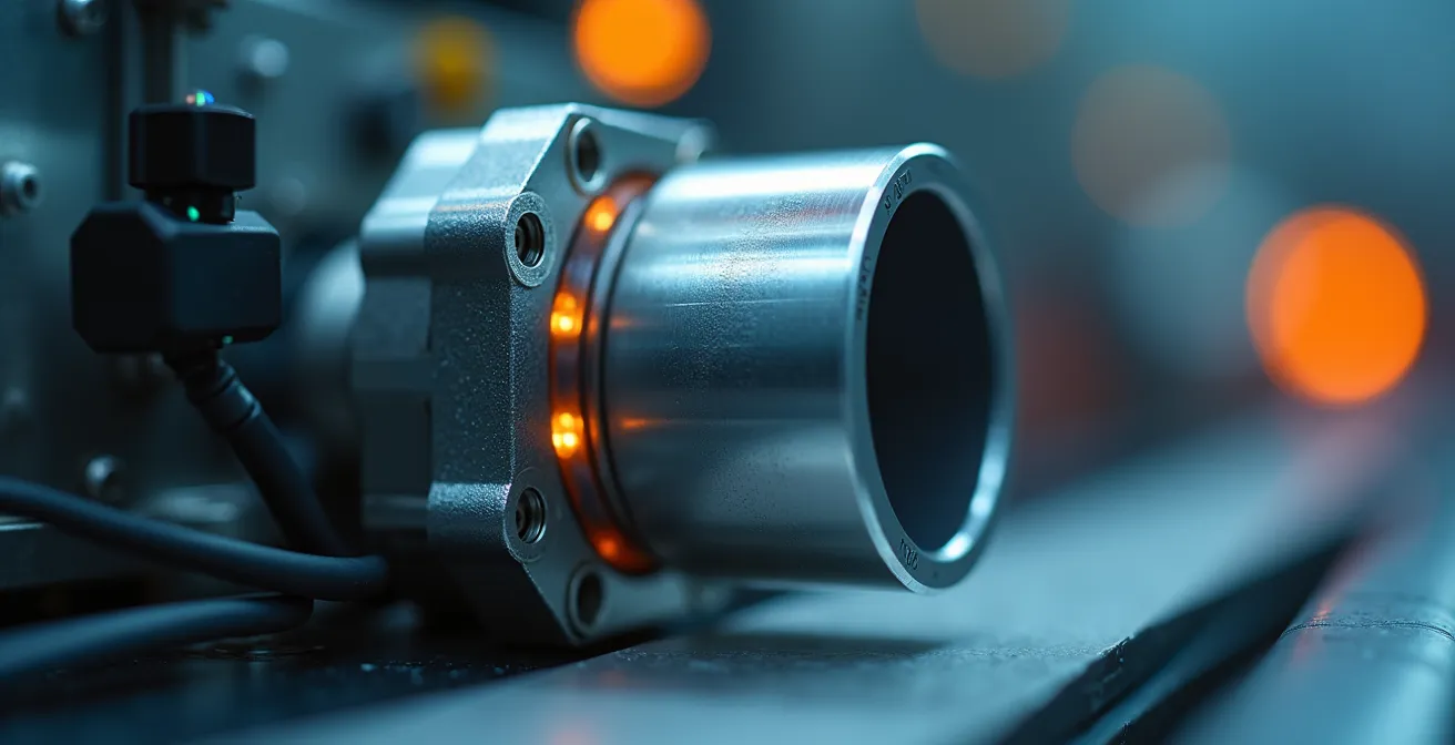 Intelligente Fabrik mit vernetzten Maschinen und Datenströmen in der Industrie 4.0