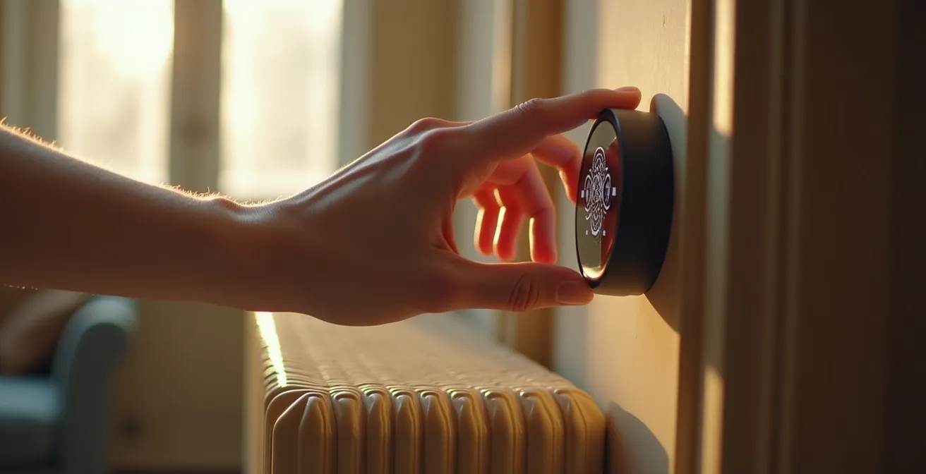 Smartes Thermostat an traditionellem Gussheizkörper im Altbau