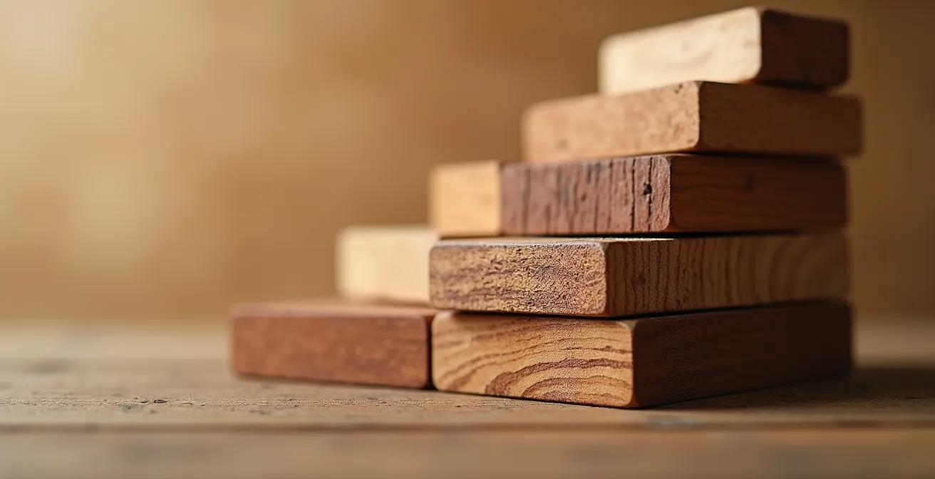 Makroaufnahme von farbigen Holzwürfeln die verschiedene Kundensegmente symbolisieren