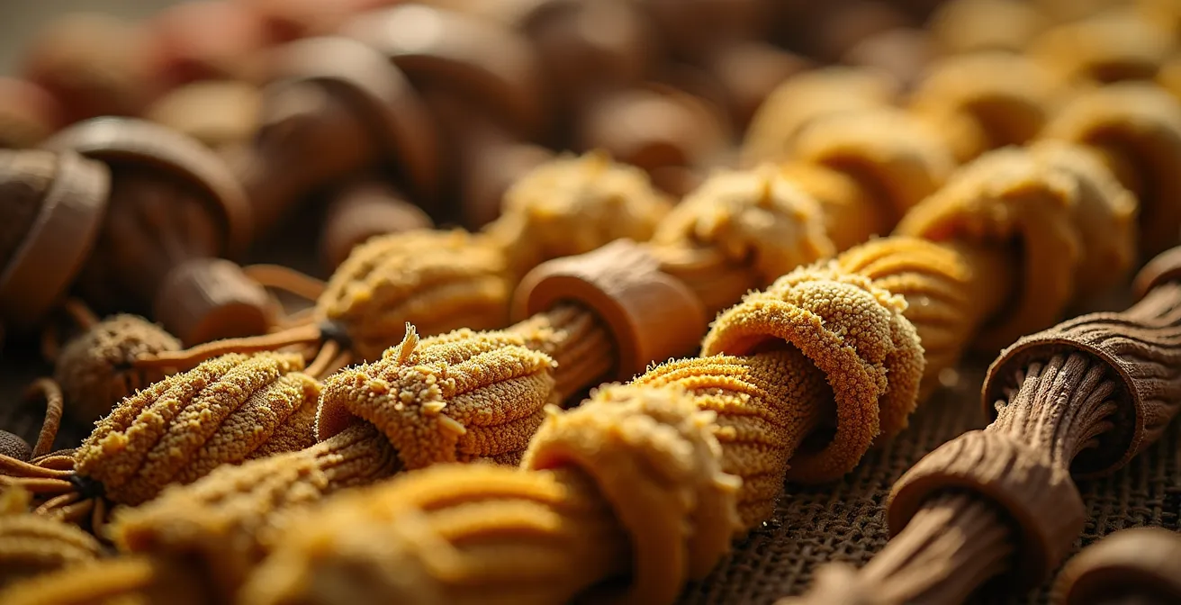 Fröhliche Menschen verschiedener Generationen tanzen gemeinsam in einem traditionellen Festzelt